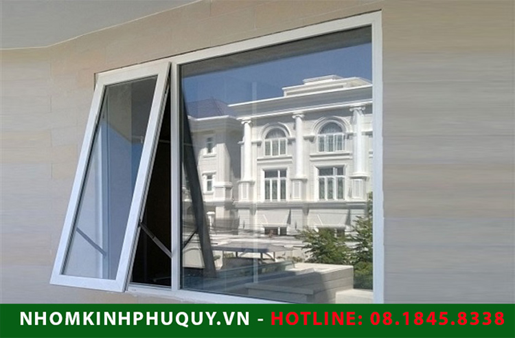 Cửa số mở hất 1 cánh nhôm Xingfa 4
