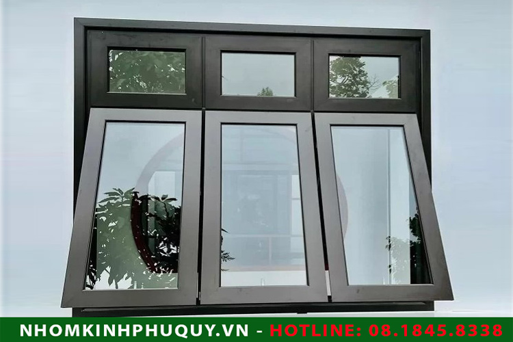 Cửa sổ mở hất 3 cánh nhôm Xingfa 2