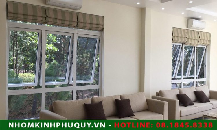 Cửa sổ mở hất 3 cánh nhôm Xingfa 3