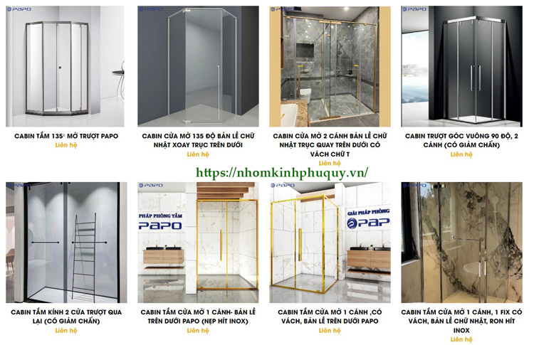 Phú Quý cung cấp lắp đặt phụ kiện cabin phòng tắm kính Papo chính hãng tại Hà Nội 1