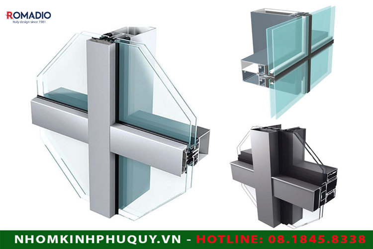Ứng dụng của vách kính mặt dựng Romadio RCT65 1