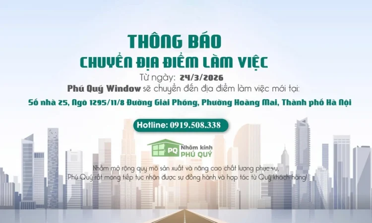 [PHÚ QUÝ] Thông báo chuyển địa điểm làm việc tại HÀ NỘI