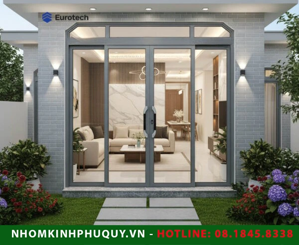 Cửa trượt quay Eurotech hệ vip 68 nẹp rời 8.0 1