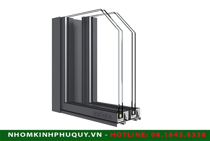 Cấu tạo chi tiết cửa trượt slim 2 ray 2 cánh Kogen 1 Cấu tạo chi tiết cửa trượt slim 2 ray 2 cánh Kogen 1