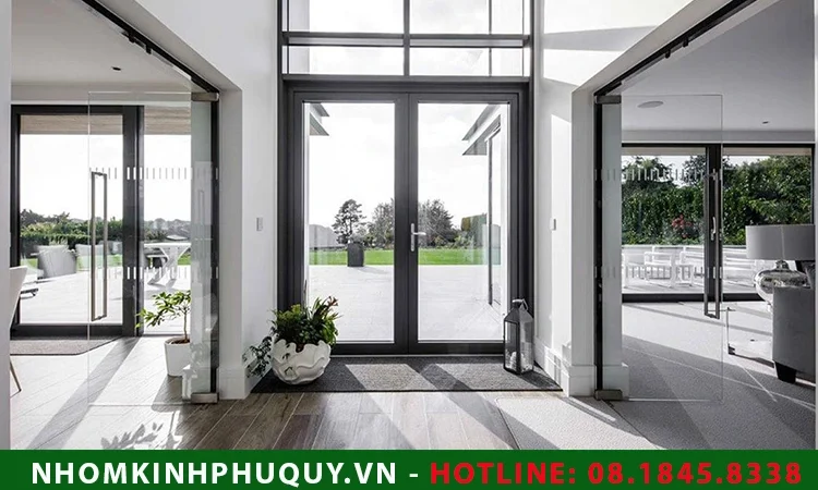 Cửa đi mở quay cầu cách nhiệt Lumal cho công trình hiện đại